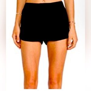 Theory Black Crepe Short, Size 8